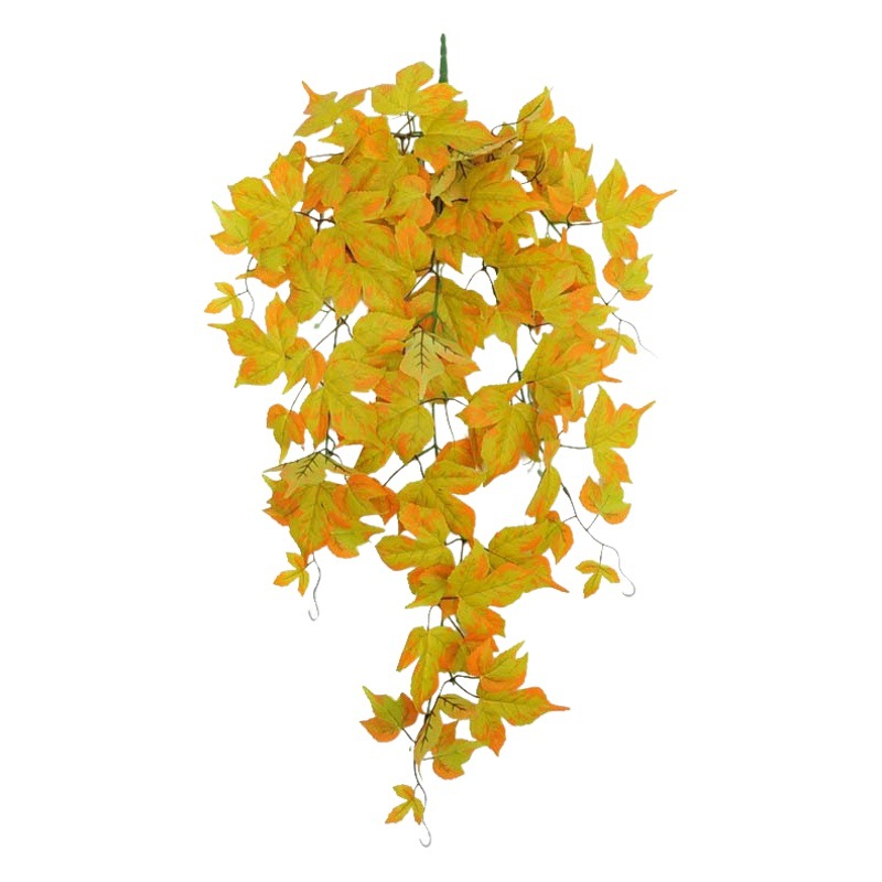 Planta artificial colgante de pared hogar planta verde decoración de la pared de plástico ratán colgante de pared cesta flor fondo pared verde hoja colgante