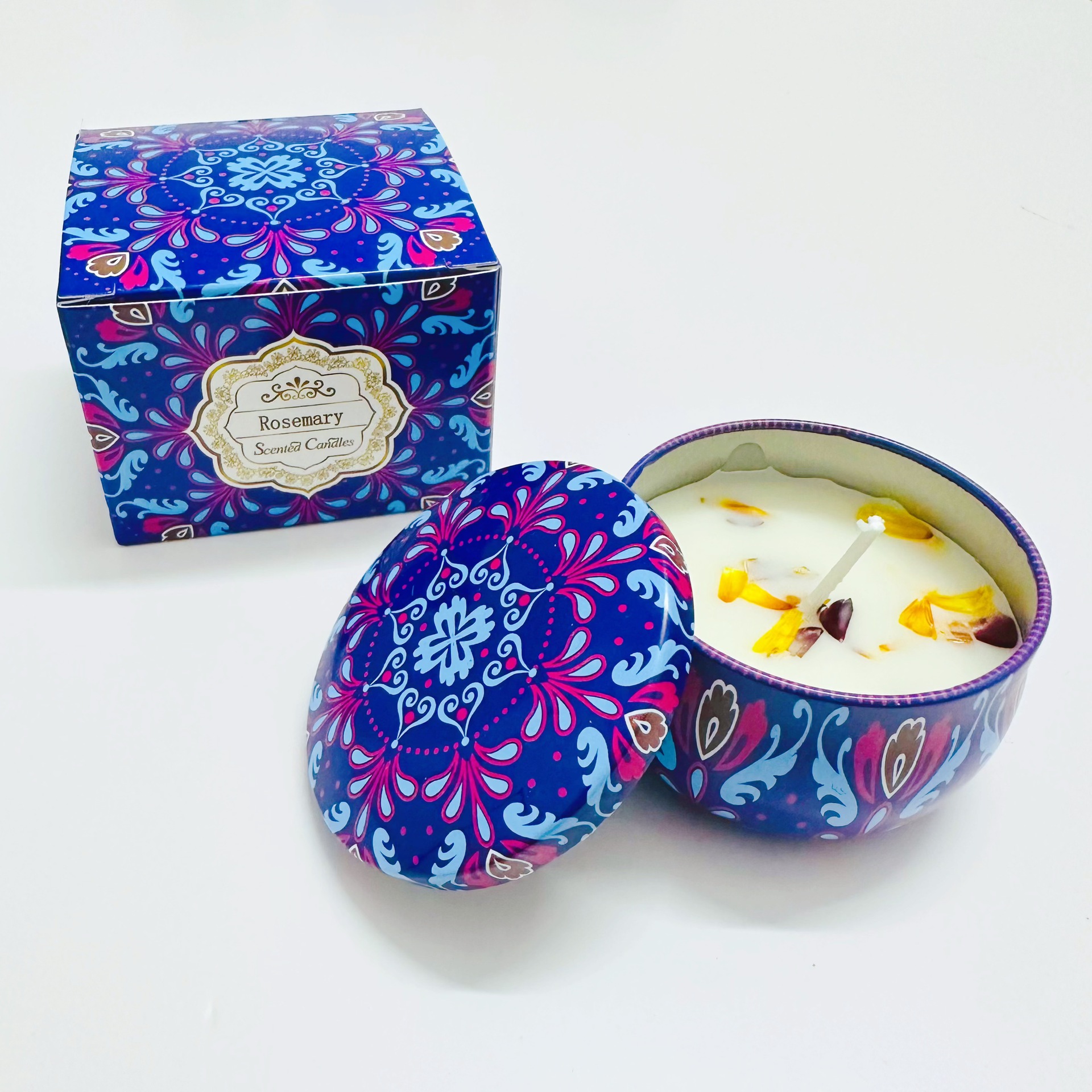 Cera de soja transfronteriza flor seca aromaterapia vela regalo de cumpleaños regalo de boda flor fragancia incienso vela al por mayor