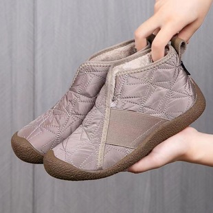 2024 Winter New Snow Boots Fashion Cotton Shoes Women's fleece-lined Thickened Non-slip Casual Short Boots Warm Cotton Boots Women's Shoes