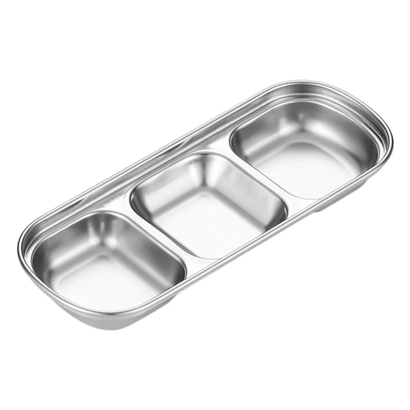 Горячий горшок приправа блюдце Золотая окунающая тарелка посуда для барбекю на открытом воздухе кемпинг 304 нержавеющая сталь плита в Корейском стиле