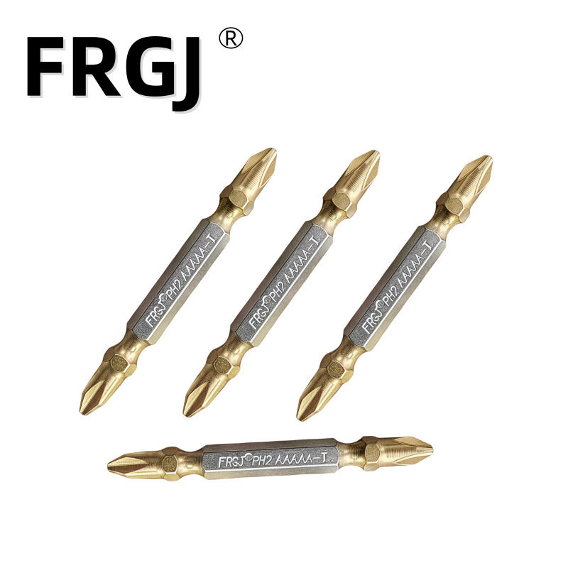 Factory Direct S2 alloy steel screwdriver head metric screwdriver head accessories double-headed titanium-plated cross screwdriver head Factory Direct S2 alloy steel screwdriver head metric screwdriver head accessories double-headed titanium-plated cross screwdriver head