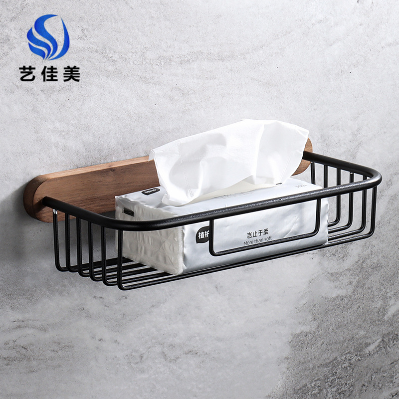 創意的な木のティッシュの棚は穴を開けないでトイレを引き出します。|undefined