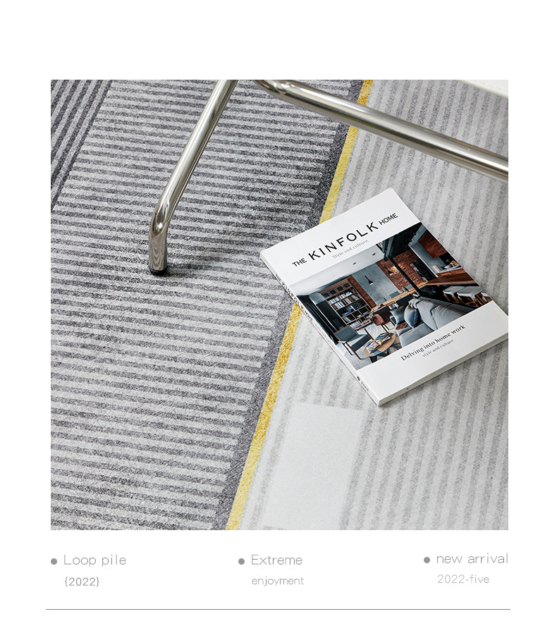 Gym Spinning Bicycle Quiet Shock Absorbing Anti-Slip Mat Household Simple Bedroom Bedside Blanket Washable Balcony Bay Window Mat