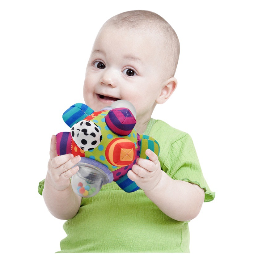 Baby Bomb ball Manhattan ball rattle ball baby tactile sensory three-dimensional rattle cloth ball 0-1 years old toy hand