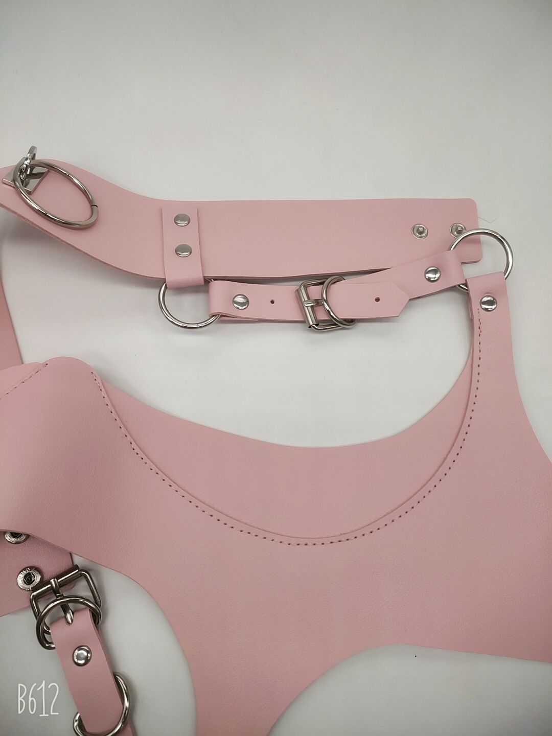 Women's Leather Tight Belly Band Suit