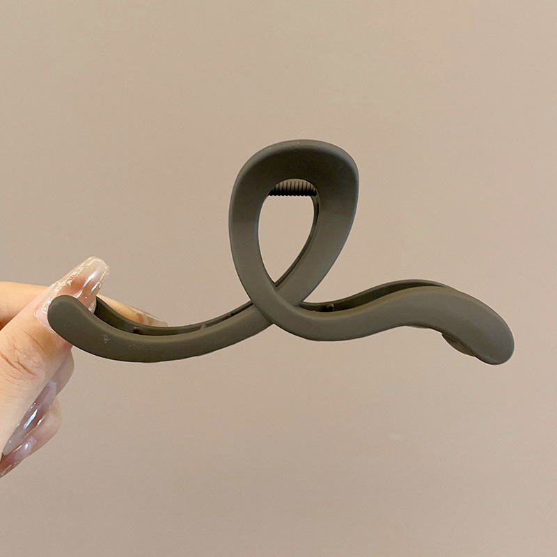 Clip de felpa para mujer, sensación de alto nivel, horquilla de pelo grande, mucho clip de tiburón, temperamento de otoño e invierno, horquilla, tocado