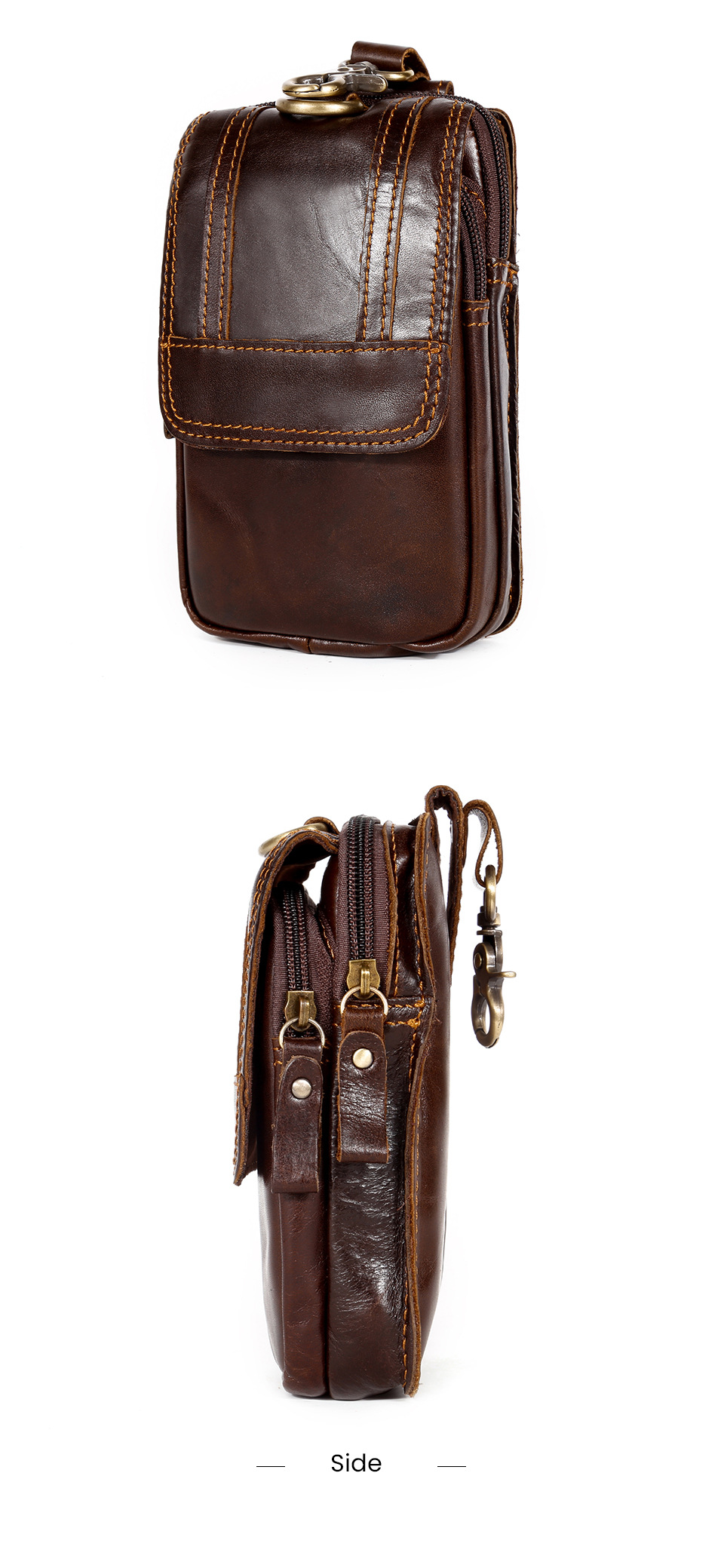 Men's Retro Classic Leather Messenger Shoulder Bag Business Waist Bag Phone Bag - onlinemegasale.com 6385--外贸详情页_13.jpg