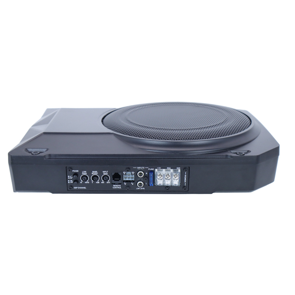 Factory wholesale 10 inch car audio modified small steel gun 12V active high-power ultra-thin car subwoofer