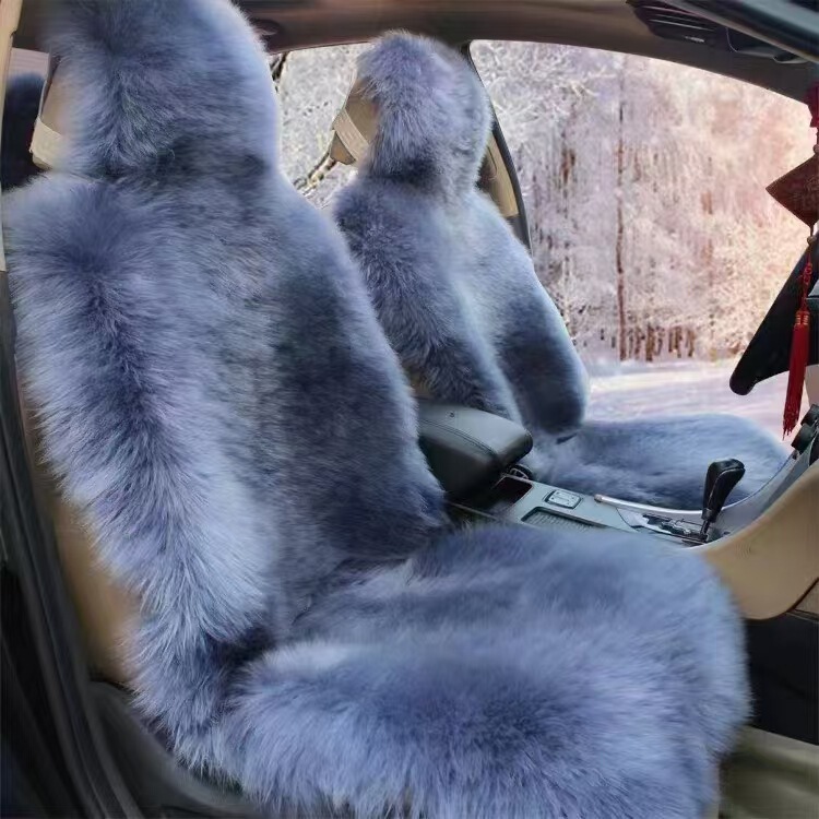 冬の車のウールクッションオーストラリア産ピュアウールカーパッド毛皮一体型ユニバーサルシートクッションシートカバー暖かい豪華な|undefined