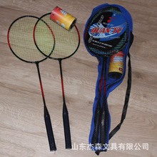HUAN YU羽毛球拍2支装套装铁杆学生体育成人羽毛球拍赠送羽毛球