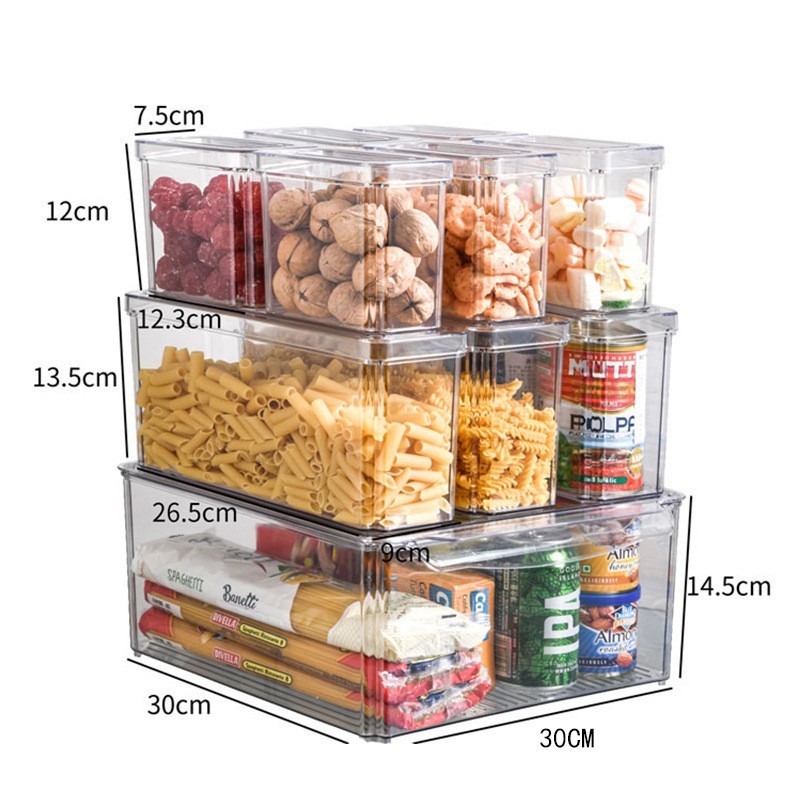 Nuevo transfronterizo PET caja de almacenamiento de refrigerador caja de almacenamiento de grado alimenticio transparente drenaje tapa de flip caja de huevos caja de bolinillos