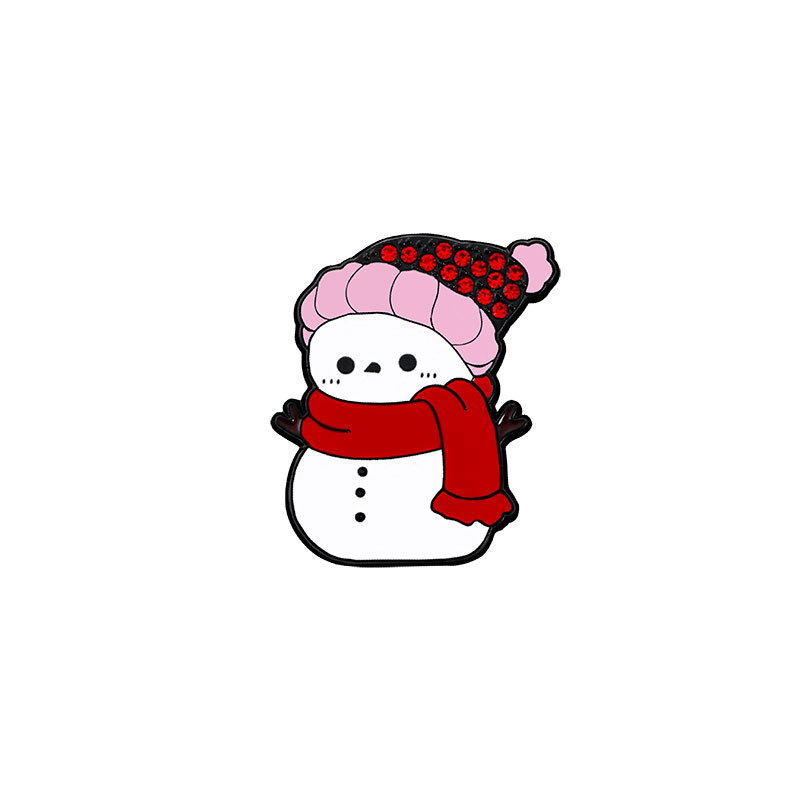 Broche de Navidad insignia de aleación caricatura adorable Santa Fe Navidad decoración de mochila escolar