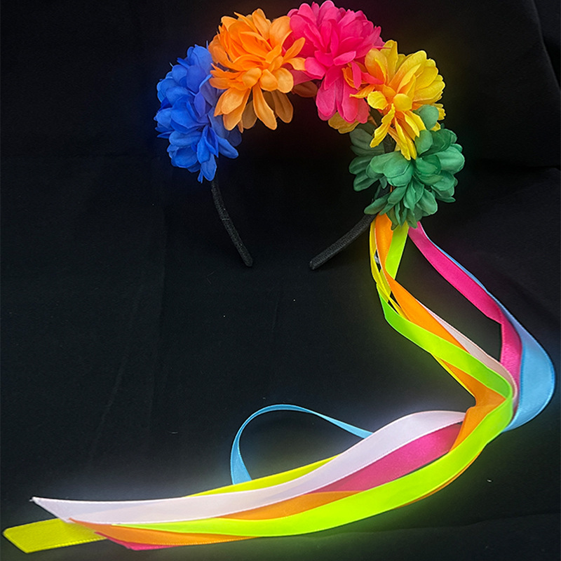 Transfronterizo Amazon Halloween Decoración de Pascua Tombro Diadema Espectáculo unisex con hebilla de cabeza de dibujos animados Flor de cabeza