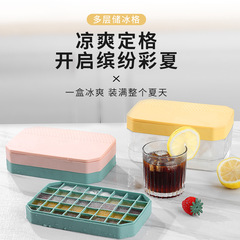 Ice cube tray for home use with cover, ice cube making magic, silicone ice cube tray, food grade, ice cube storage tray, ice ball