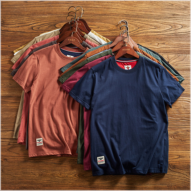 13 Colors! Summer Washed Brushed Cotton Sweat-Absorbent Breathable Solid Color Crew Neck Short-Sleeve T-Shirt Casual Versatile 13 Colors! Summer Washed Brushed Cotton Sweat-Absorbent Breathable Solid Color Crew Neck Short-Sleeve T-Shirt Casual Versatile
