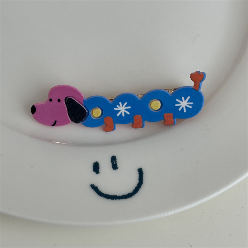 Forcina per capelli a forma di cucciolo, dolce, ragazza dei cartoni animati, a forma di cuore, a forma di becco d'anatra, lunga, con frangia, fermaglio per capelli spezzati, accessori per capelli Nuovo_voghion.com