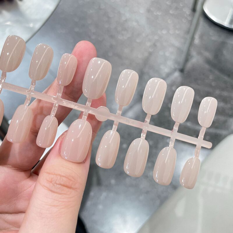 (Wearable Nail Patches Available in Various Lengths) Wearable Nail Patches for 5 Years, Same Style as Xu Yan, Milk Tea Nude Color Fingertip Wearable Nails (Wearable Nail Patches Available in Various Lengths) Wearable Nail Patches for 5 Years, Same Style as Xu Yan, Milk Tea Nude Color Fingertip Wearable Nails
