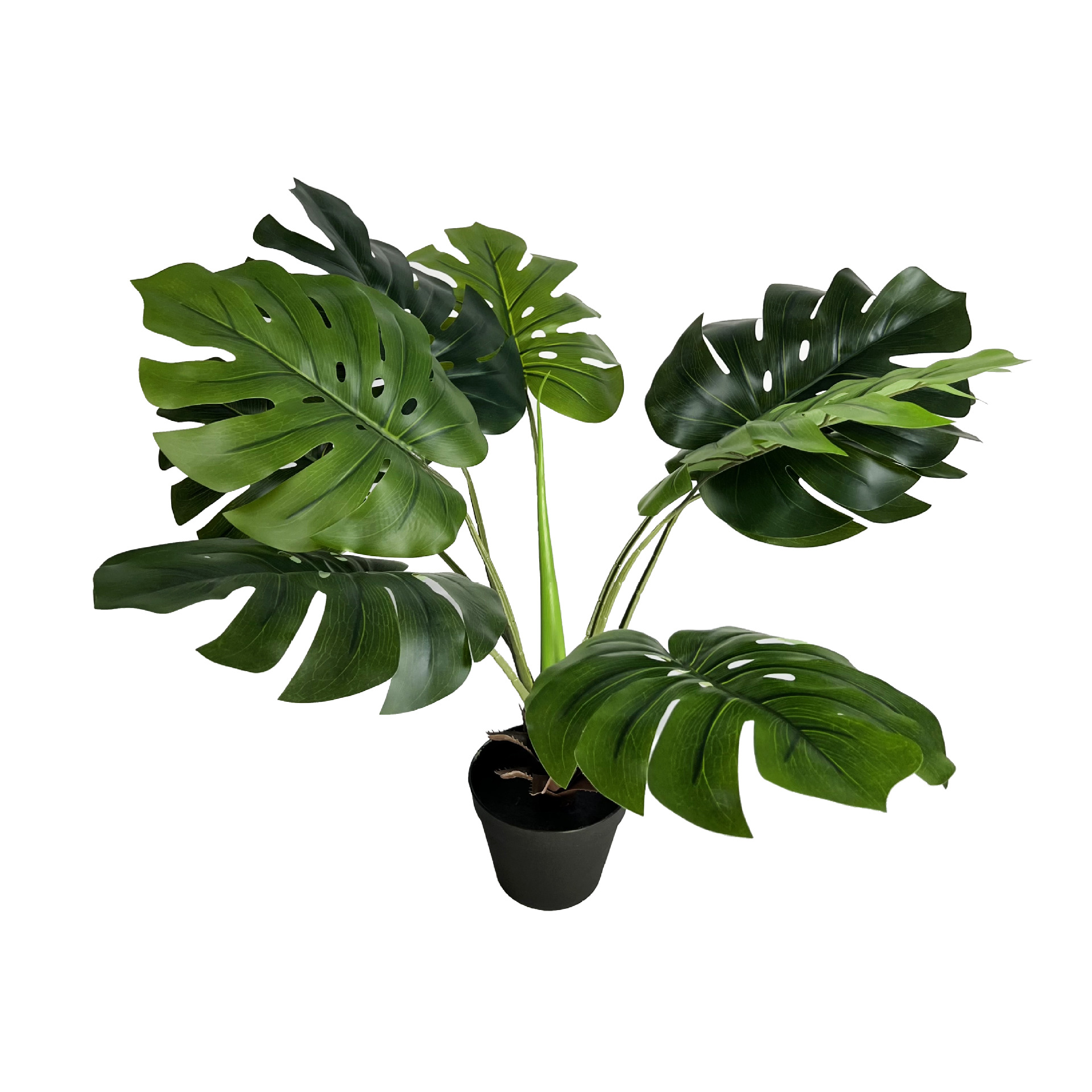 Monstera de simulación nórdica, plantas verdes en macetas, decoración de interiores y exteriores para el hogar, adornos de simulación de monstera artificial, bonsai