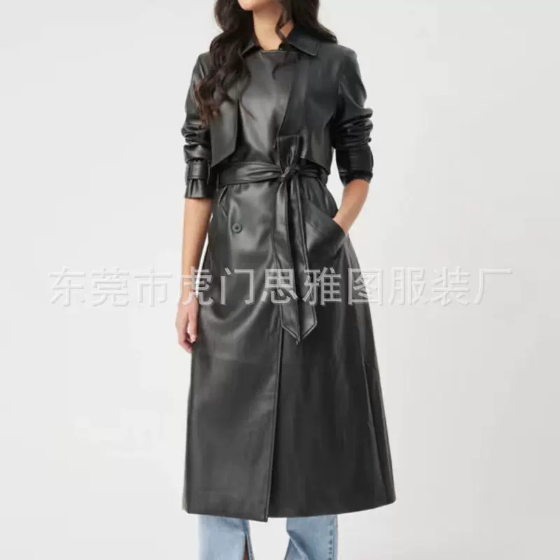 皮衣定制 Leather Jacket Oem 皮风衣定制服装工厂 皮衣外贸大码