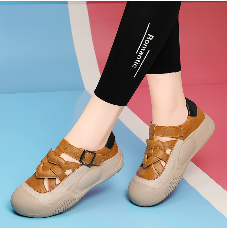 Giày sneaker nữ đế dày da thật thoáng khí mùa hè 2024 — Màu be 1959, Màu vàng 1959 chi tiết 9
