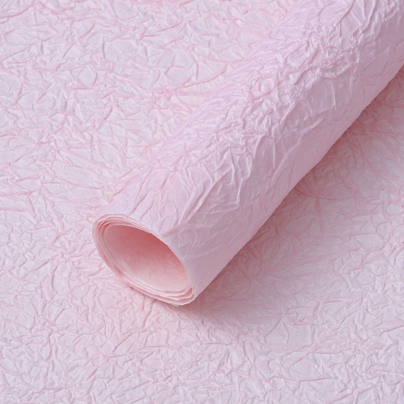 Papel de piedra hecha a mano florista material de embalaje DIY papel texturizado doble pliegue de alta sensación de embalaje de flores papel texturizado