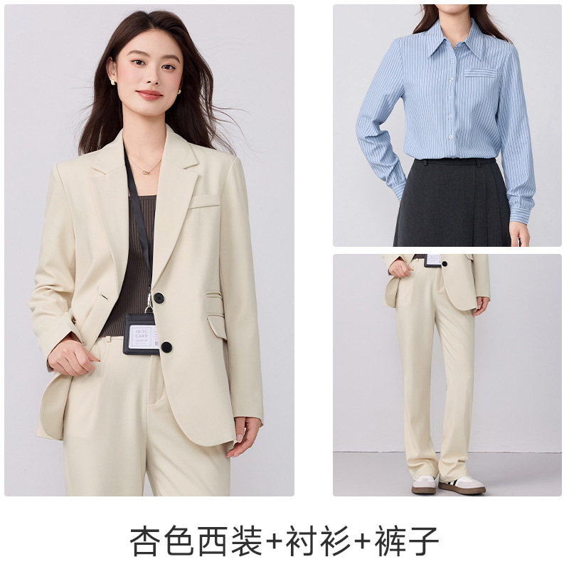 2025秋冬新款灰色西装外套女职业装大学生面试正装高级感西服套装|undefined