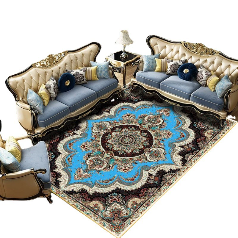 Area rug Persian‑style, retro ethnic boho design, for coffee table/sofa/bedside, multiple sizes