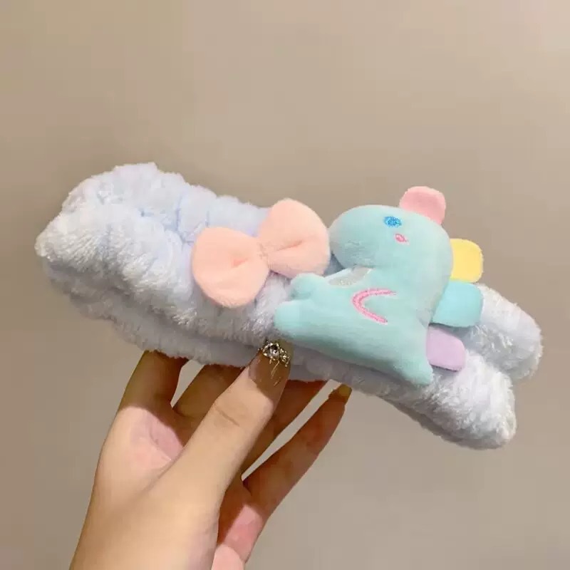 Caricatura verde rana correa de cabello mujer nuevo lindo gran ojo correa de cabello lavar la cara correa de cabello máscara de Navidad tocado