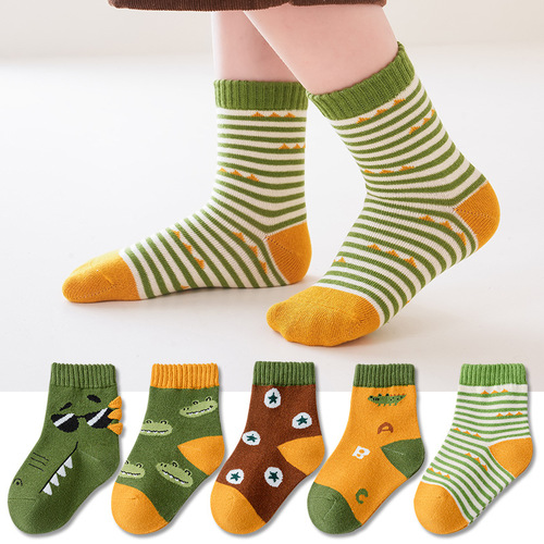  baby socks autumn and winter new children's socks mid-tube cartoon socks for boys and girls aged 1-12 years old spring and autumn socks