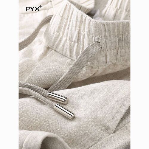 Brand High-end Linen Casual Trousers for Men Summer Thin Cool Straight Oxford Cotton-Linen Pants for Men Spring and Summer