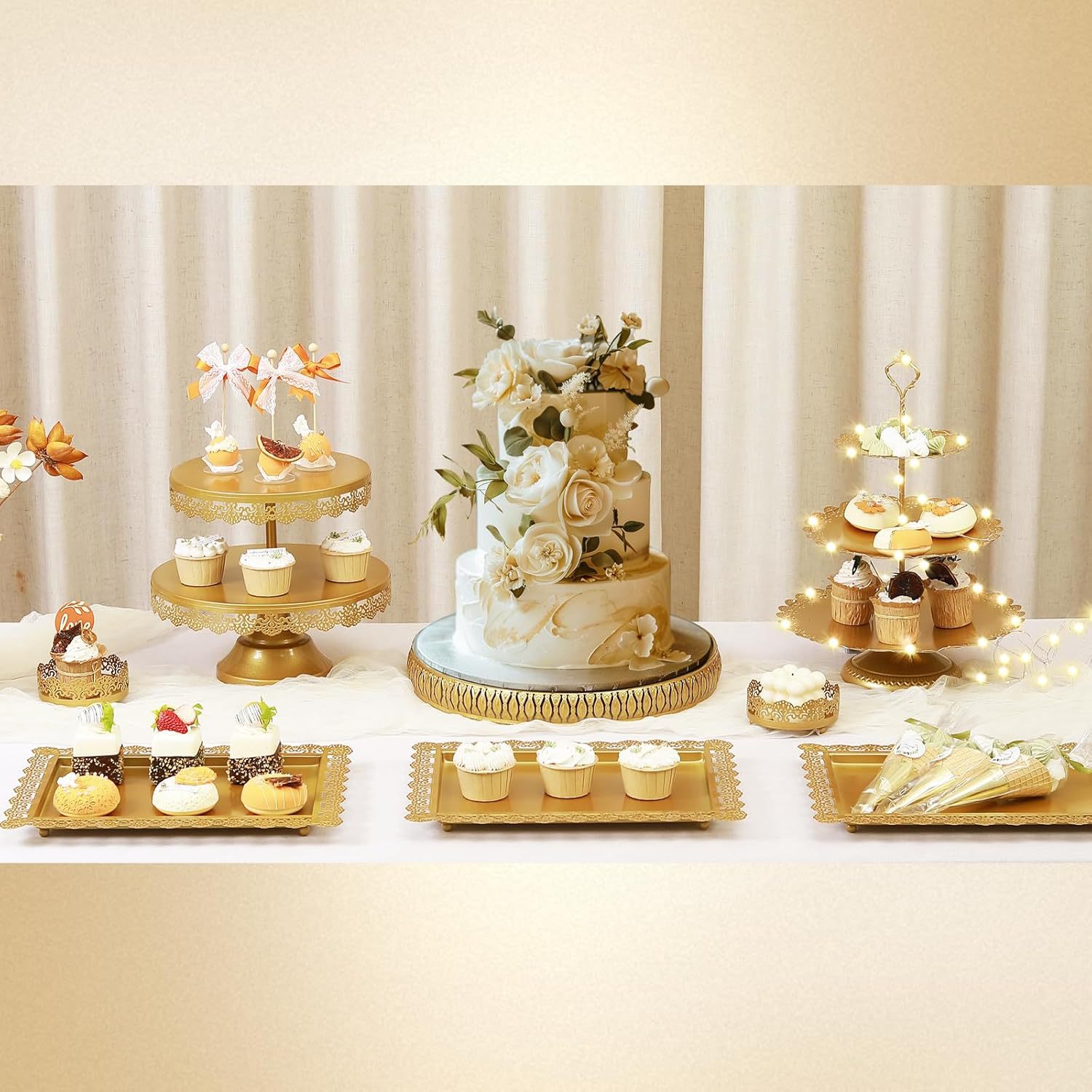 Postres de boda al aire libre, adornos de mesa, platos de pastel de picnic, marcos de madera de madera, accesorios de mesa de boda, nuevos productos