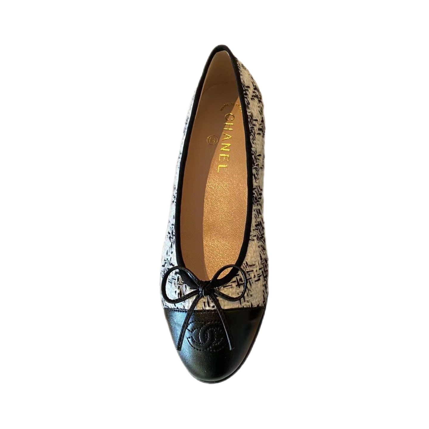 [Full Colors] Tweed Style Classic Color Matching Flats Shoes for Women, Bow Ballet Shoes, Soft Sole, Comfortable Casual Shoes