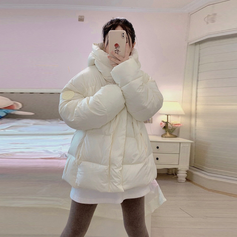 Invierno de 2025 nueva moda casual engrosada leche de la escuela de ropa de algodón de color brillante mujer chaqueta de calle frita de moda image 7