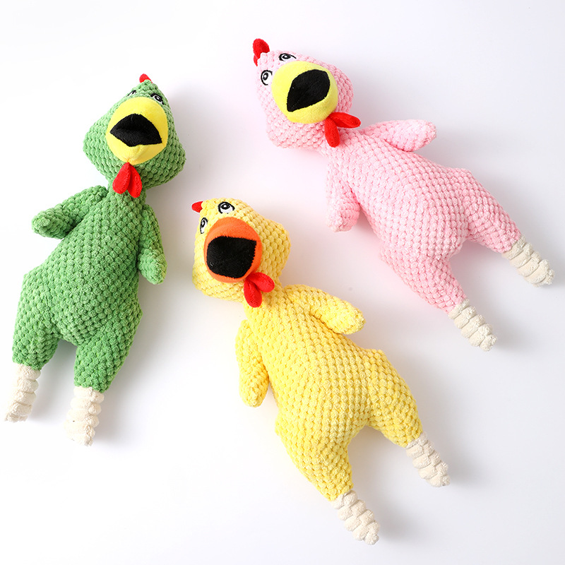 Un gran número de en stock pipetao colorido piña terciopelo sonido-haciendo miserable pollo nuevo transfronterizo de felpa juguetes para mascotas