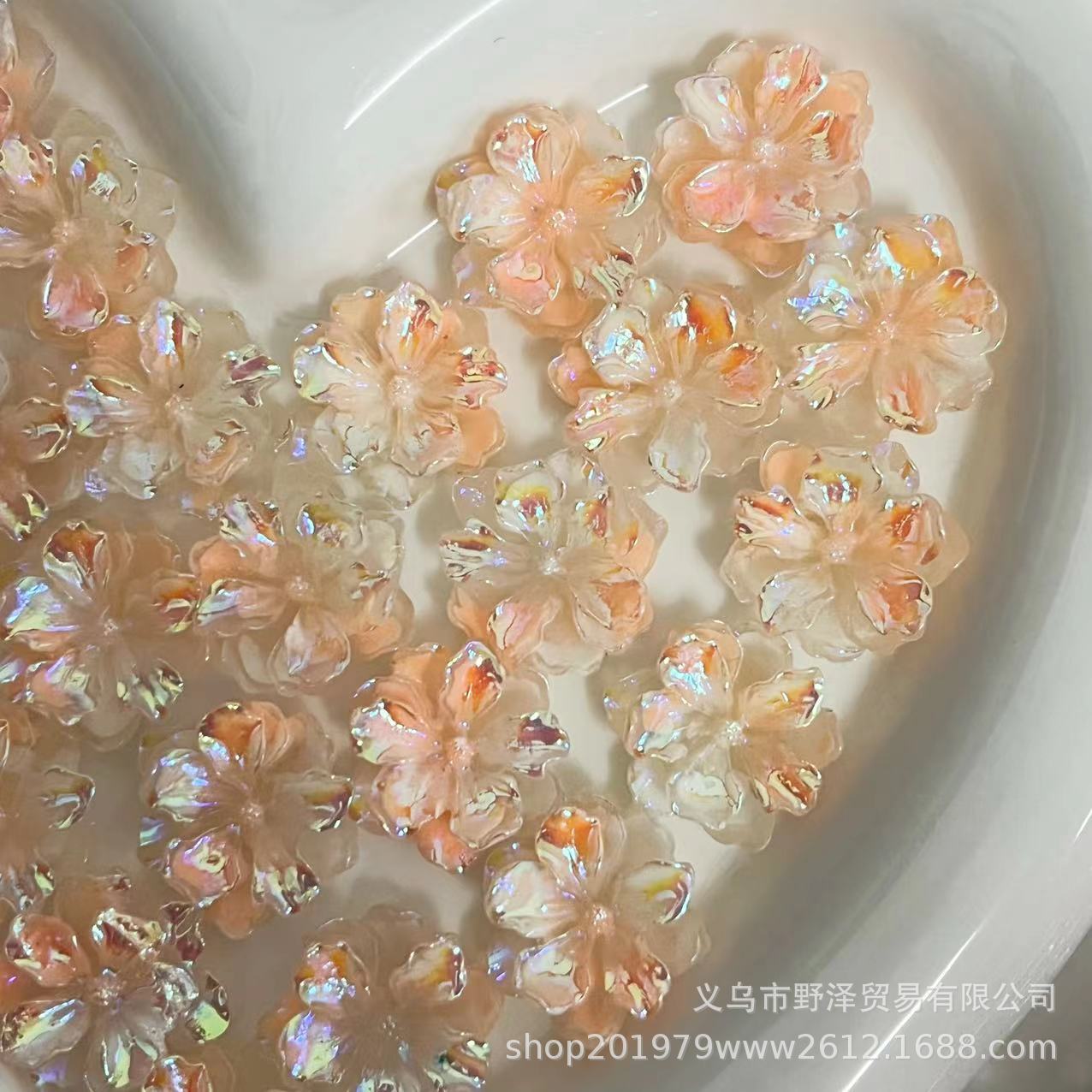 Nuevo luminoso Mabei Tarjeta de flor de cinco pétalos 25 floreciente Rosa japonés material hecho a mano accesorios para el cabello DIY en stock al por mayor