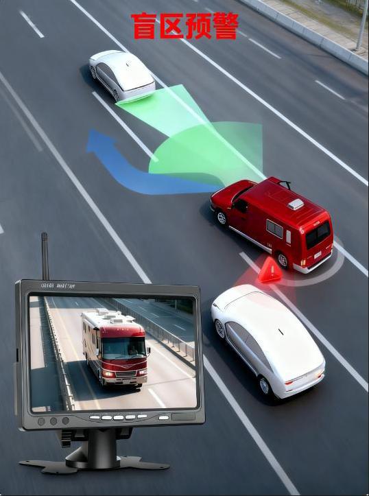 Cross-Border 7inch Digital Wireless Vehicle Display Monitors, Wireless Reversing Images for Trucks, Wireless Reversing Cameras for Buses
