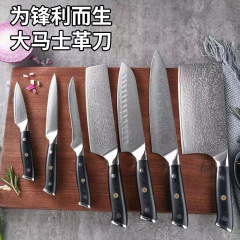 卸売キッチンカッターセットG10ハンドルダマスカス鋼家庭用シェフ鋭利カット肉包丁