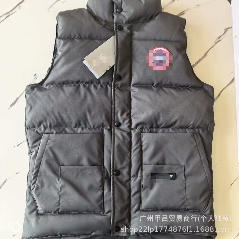 Cross-Border Solid Color Goose down Stand Collar Youth Vest, Foreign Trade Goose down Cotton Casual Warm Versatile Trendy Vest Cross-Border Solid Color Goose down Stand Collar Youth Vest, Foreign Trade Goose down Cotton Casual Warm Versatile Trendy Vest