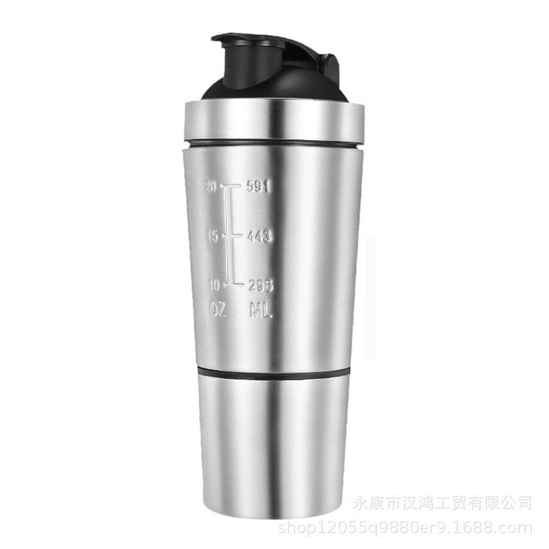 304 de acero inoxidable de una sola capa de doble sección de sacudida Taza conveniente al aire libre de almacenamiento de agua Taza de Comercio Exterior Deportes botella de agua fría