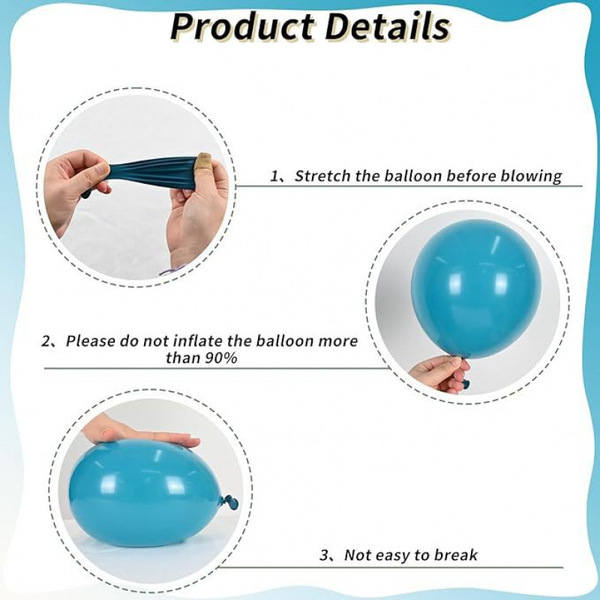 Blue metal marine children's balloon for boys
