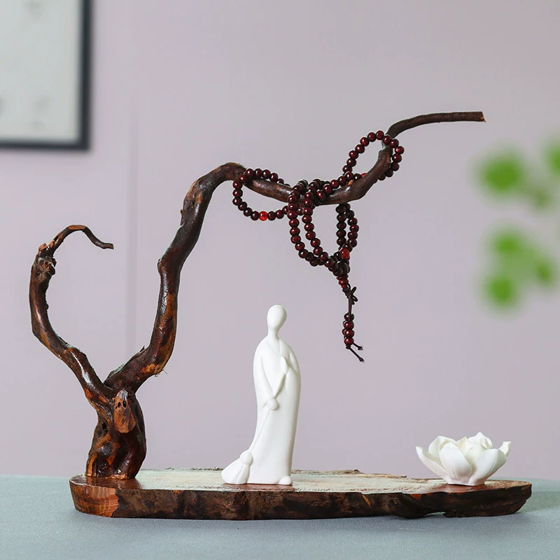 Новый чайно-стильный Zen корень резьба ремесла, деревянная упаковка для чая, комната, ТВ-стойка, крыльцо, персонаж, мягкое декорирование