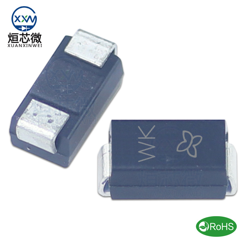 工厂直营SMAJ6.5CA 丝印WK 双向6.5V DO-214AC封装 TVS瞬变二极管