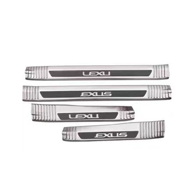 Suitable for 14-21 Models of Lexus Nx200/200T/300H Stainless Steel Door Sill Strips Modified as Welcome Pedals (Dekorativ pedal başlıqları) - door-inside-4-pieces-of-inner-door-sill-strips-stainless-steel-silver-titanium-brushed-suitable-for-2014-2021-lexus-nx200200t300h
