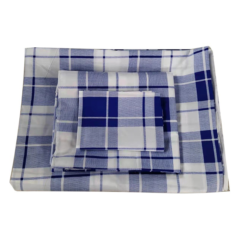 Student Three-Piece Set of Pure Cotton Single Bed Bed Sheets, Quilt Cover, Pillowcase, Military Training School Dormitory Three-Piece Summer Bedding Set