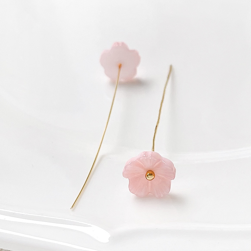 2#18k gold pink shell 1 piece