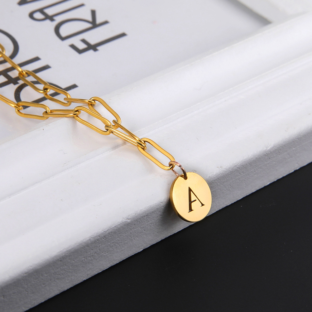 Fashion Letter Stainless Steel Plating Pendant Necklace 1 Piece display picture 1