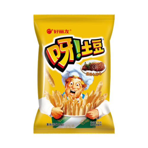 Hao Li You Potato 70g*20 Bags Full Box Student Children French Fry Snack Wholesale Puff Food Gift Box
