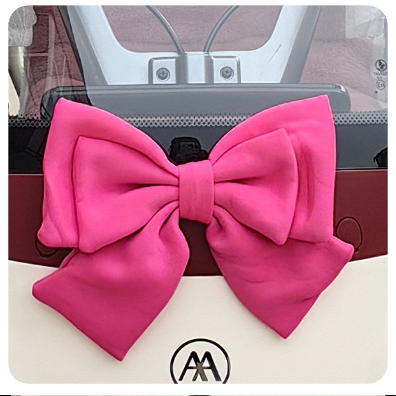 Decoración de coche eléctrico con lazo, asiento trasero, accesorios para casco, red creativa personalizada, decoración de cola de motocicleta de tres ruedas Emma