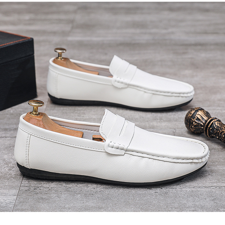 Men's casual leather shoes Soft soft soled shoes men's foot casual loafers_voghion.com