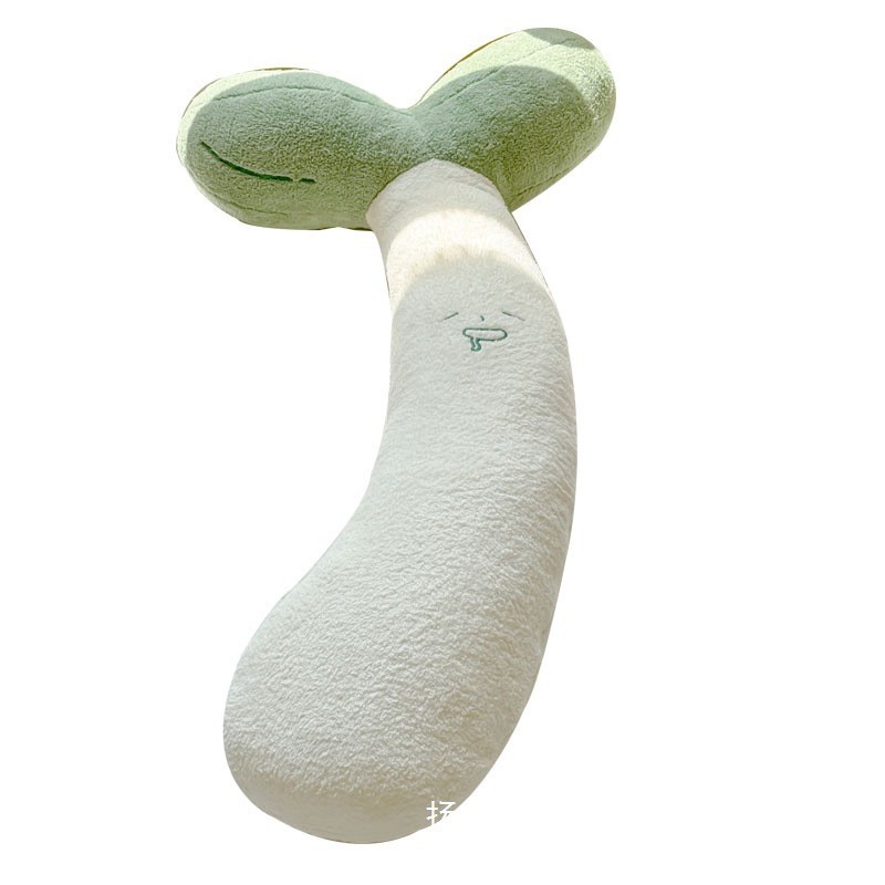 almohada de brotes de frijoles suaves, almohada de brazo larga, almohada de cama para niñas, almohada de cama lateral para niños, almohada desmontable y lavable
